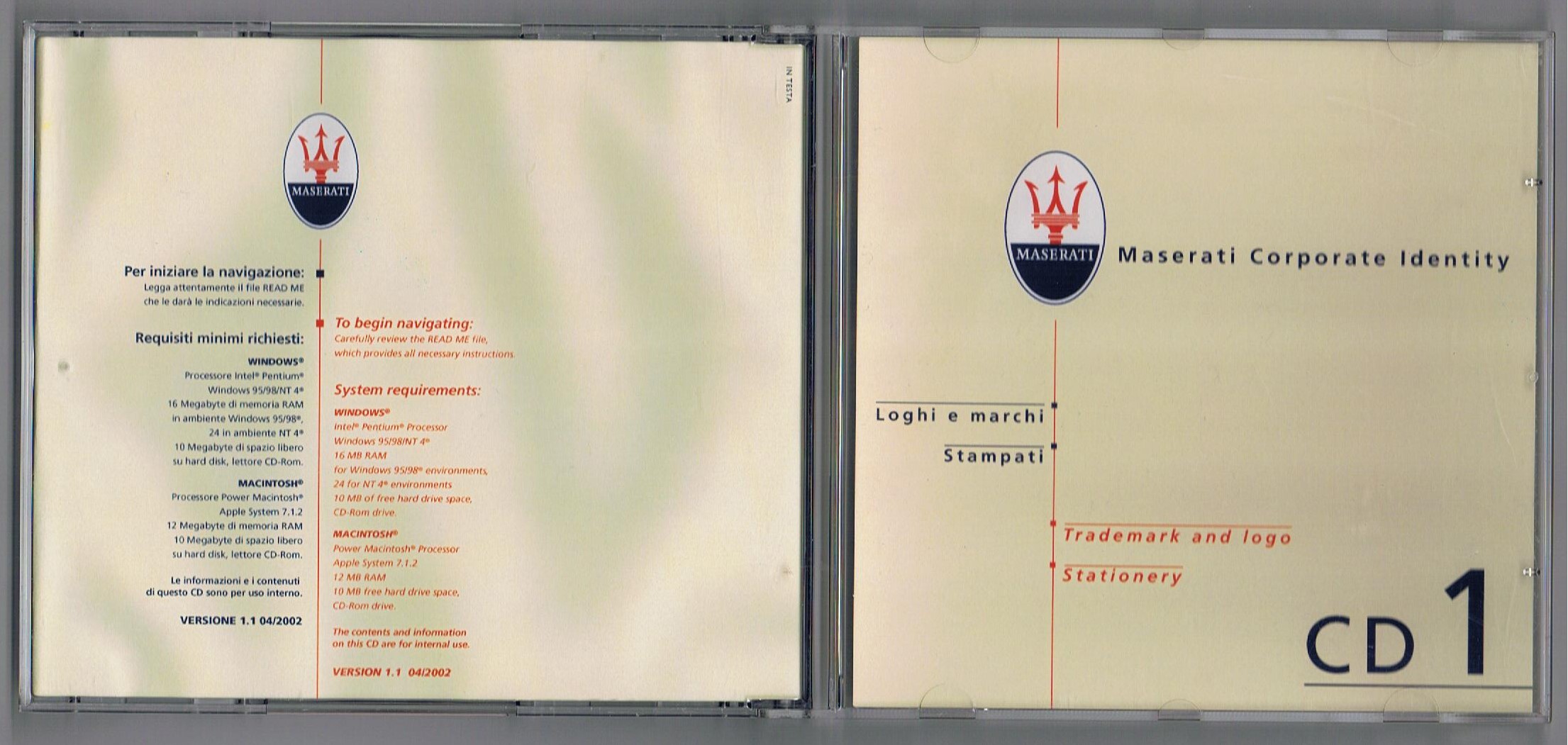 Original Maserati Corporate Identity CD 1