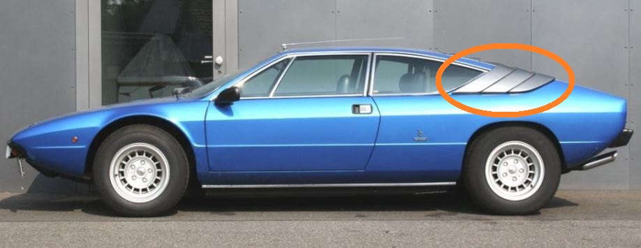 Lamborghini Urraco - C-Post Cover / C-Säulen Verkleidung