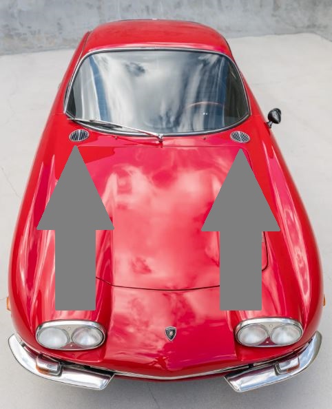 Lamborghini 350 GT 400 GT - Grille round / Grill rund