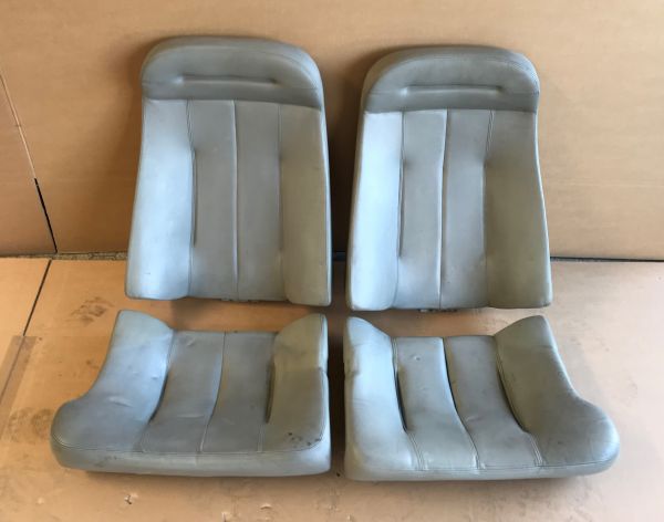 Pair of rear Seats - grey Leather / Paar Rücksitze - Leder grau