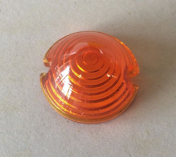 Front Indicator Lens - amber (real glass) / Blinkerglas vorne - orange (Echtglas)
